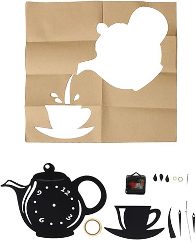 Miniatura 5 de Ciieeo Wall Clock Digital Ash Trays with Lids Wall Clock for Home DIY Home Decoration Glass Covers for Drinks Digital Wall Clock Light House