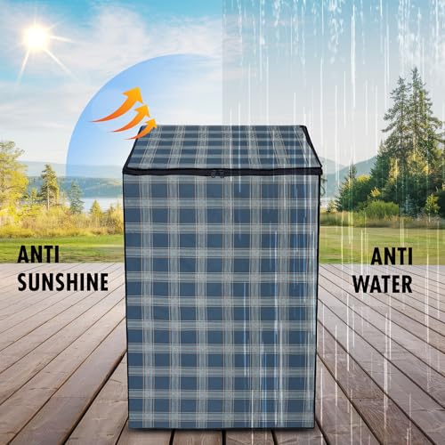 Image of Lithara Top Load Fully Automatic Washing Machine Cover for LG, Samsung, IFB, Whirlpool, Suitable for 5 kg & 5.5 Kg - Waterproof, Dustproof Cover (Print-7)