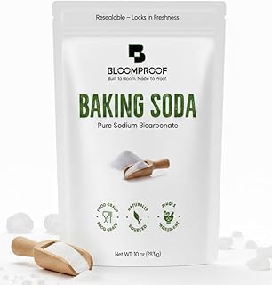 BloomProof Baking Soda 10 oz, Sodium Bicarbonate, Aluminum Free, Resealable Pouch for Baking, Cooking & Cleaning