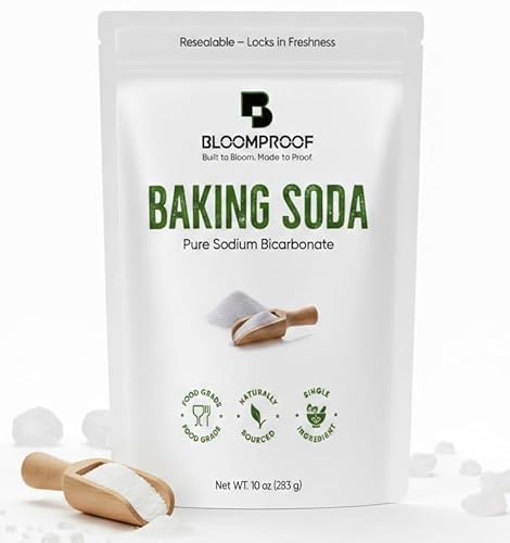 BloomProof Baking Soda 10 oz, 100% Sodium Bicarbonate, Pure &
