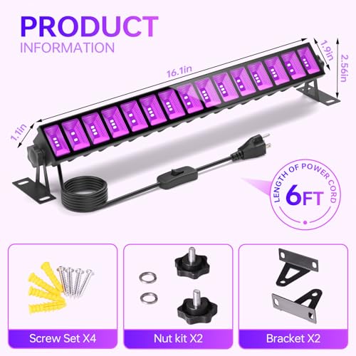 Yqnlifa YLF-TGD-04-USA 4 Pack Led Black Lights thumb #2