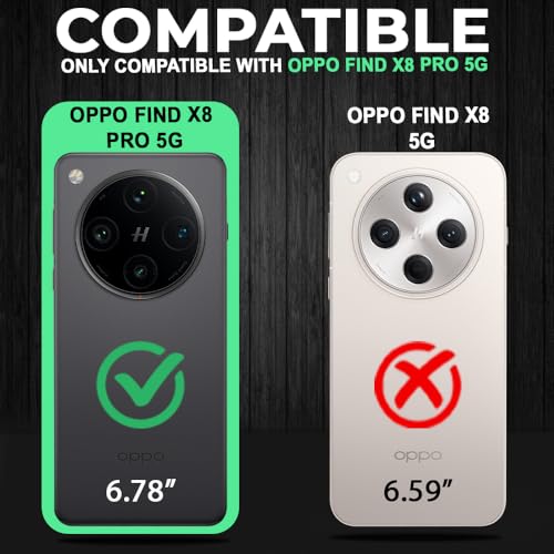 Image of AESTMO Tough Armor Oppo Find X8 Pro 5G Bumper Back Case Cover | Ring Holder & Sliding Camera Shield Cover | 360 Degree Protection Back Case Cover for Oppo Find X8 Pro 5G (Blue)