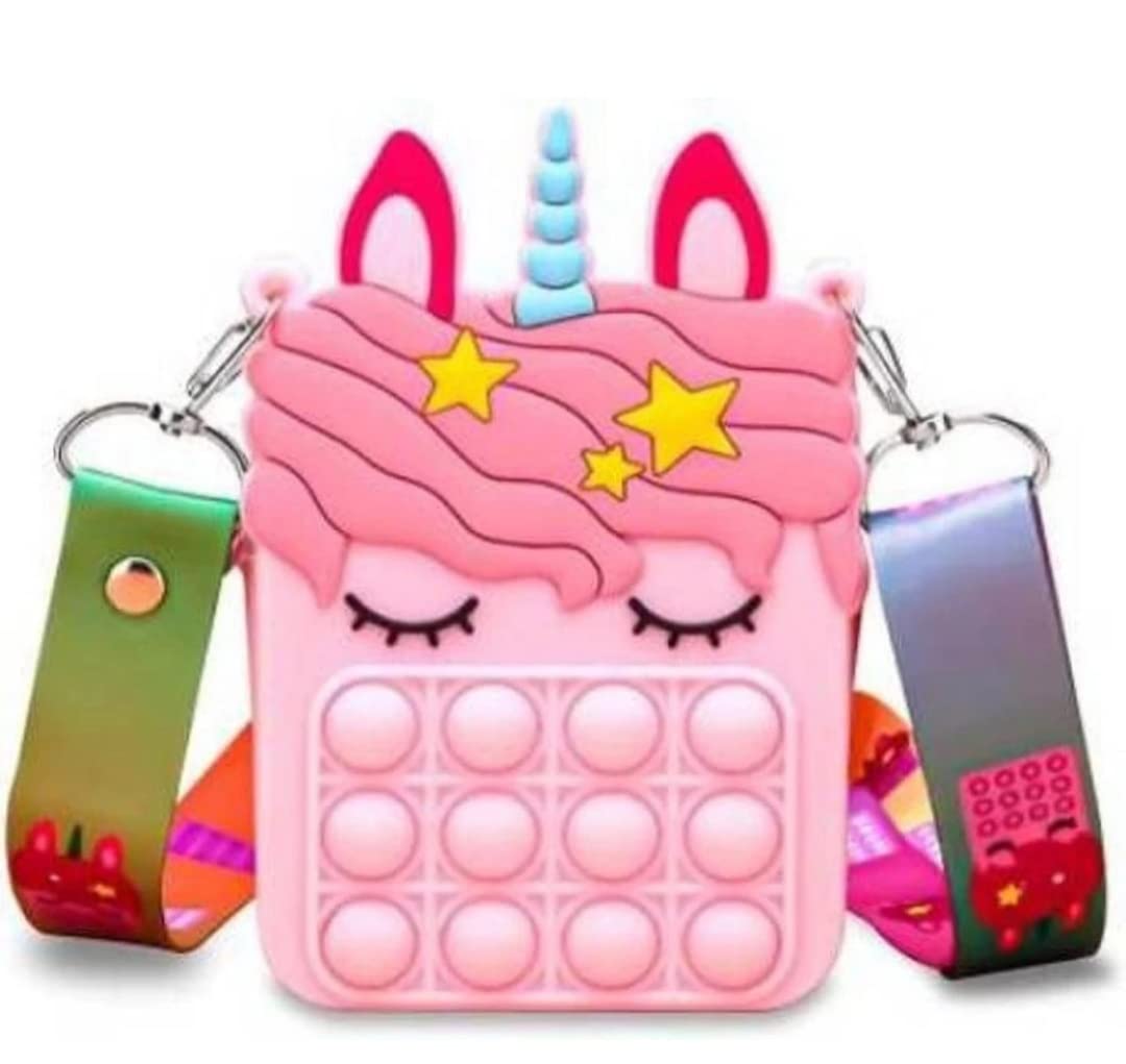 ALMOSTHERE® Silicone Unicorn Sling Bag Pop it Fidget Small Travel Pouch Stress Relief Zipper Closer Sling Bag for Girls Storage Bag with Adjustable Strap Crossbody Shoulder Bag Pack of 1 (B09SQ22KJL) Amazon Price History, Amazon Price Tracker