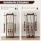 MAHANCRIS Gitarrenständer, 2-Stöckiger Gitarrenständer für Akustikgitarre, E-Gitarre, Bass, Ukulele, Banjo, mit Gitarrenzubehörständer, EVA-Schutzfolie, Braun und Schwarz AGSHR6301