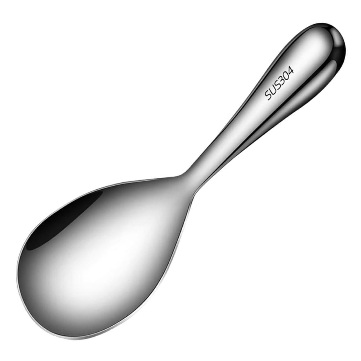 Cabilock Stainless Steel Rice Spoon Kitchen Utensils for Home Hotel and Restaurant Use Comfortable Long Handle Scratch Resistant Easy to Clean for Serving Soups and Meals