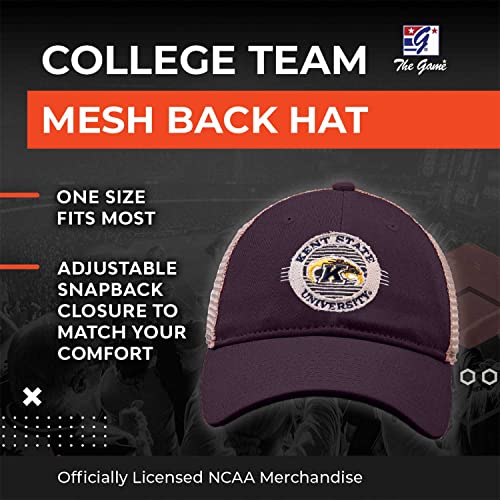 The-Game-NCAA-Snapback-Patch-Meshback-Classic-Comfort-Adjustable-Size-Let-Everyone-Know-which-Team-You-Support-Kent-State-Golden-Flashes-Blue-Adult-Adjustable