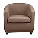 Lellen Club Chair Slipcover with Seat Cushion Cover Round Tub Accent Armchair Cover Reusable Sofa Stretch Covers for Living Room Bedroom Office Dining Room Barrel Chair Protectorï¼ˆKhaki Suit ï¼‰