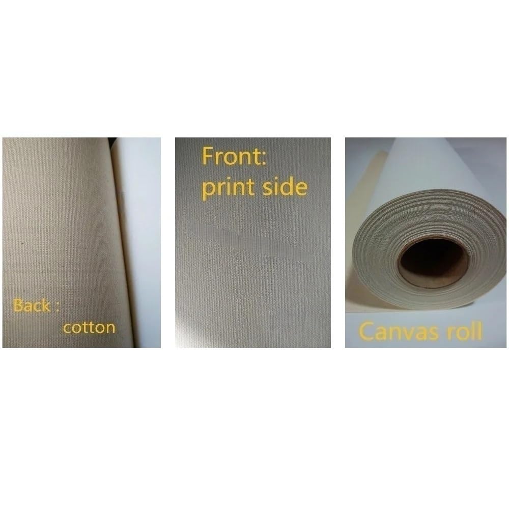 Rollo de lona de algodón for impresión fotográfica, resistente al agua, mate, 350 g/m², 18/30 metros de largo, for decoración.(36inch x 30m)
