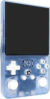 Retro Handheld Konsole 4 Zoll,128GB Spielkonsole Linux-System (Eisblau) | 720×720 Bildschirm, 4000mAh Akku, USB-Ladekabel, leichte Mini-Konsole für unterwegs