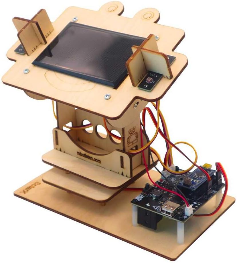 Robotistan - Solar Tracker System Compatible with Arduino - with Electronic Components - Smart Dual Axis Solar Tracker System DIY Educational Sun Tracker Kit