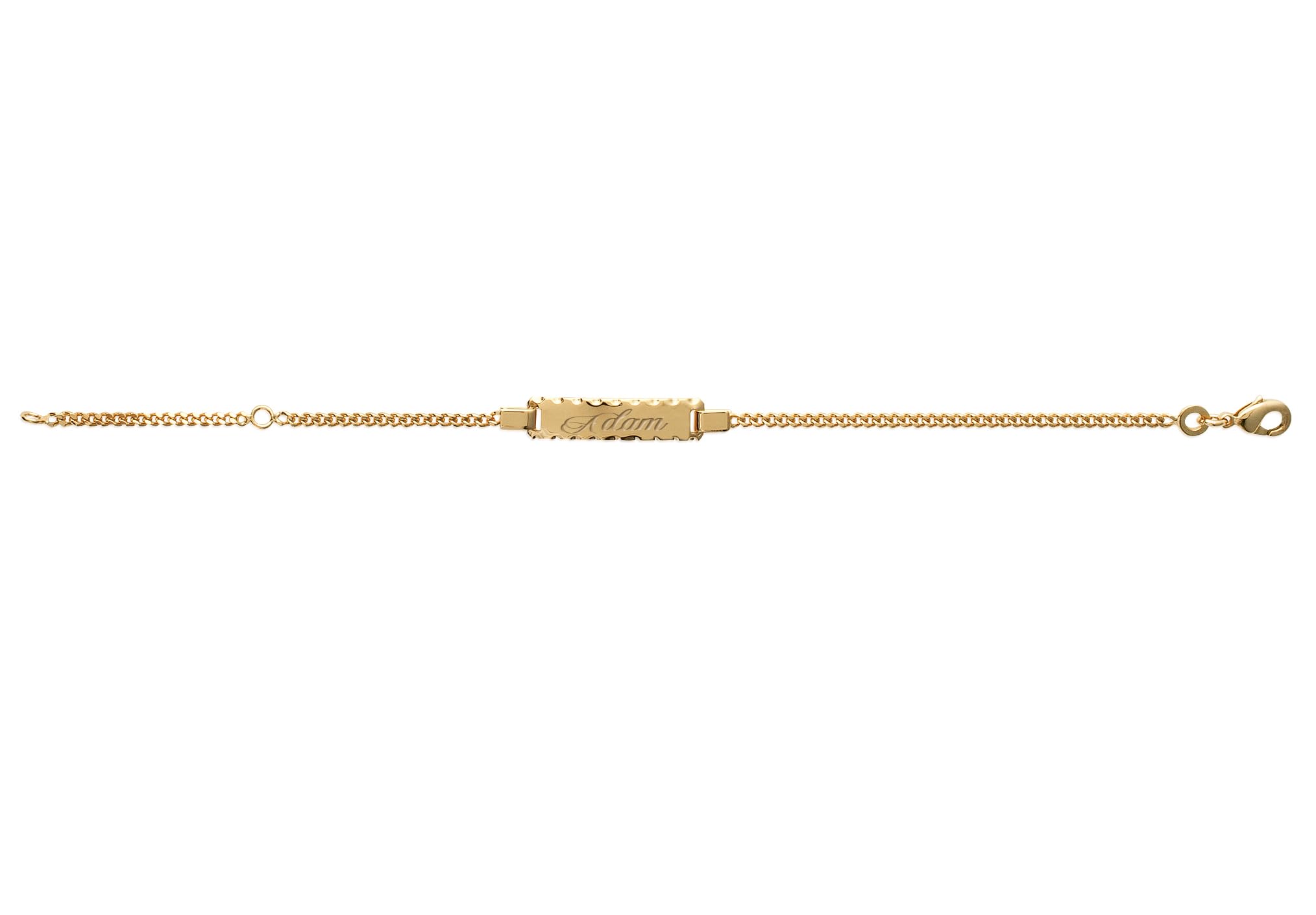 Regalo de bautizo pulsera con placa grabada para bebé niño 8