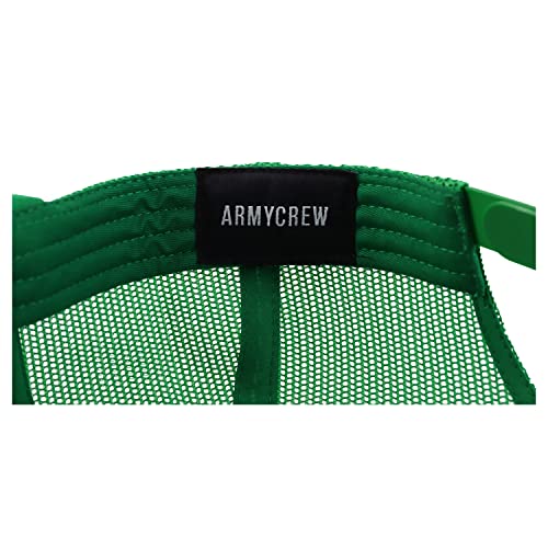 Image of Armycrew Oversized XXL 5 Panel Flat Bill Foam Trucker Mesh Back Baseball Cap