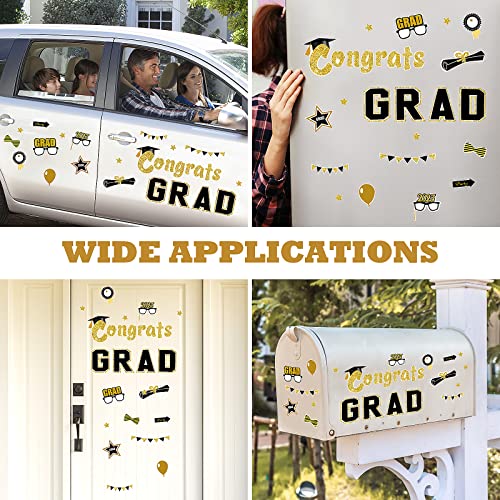 21 Pieces Graduation Car Magnets Set Congrats 2023 Magnetic Grad Graduation Magnets Reflective Waterproof Congrats Grad Graduation Car Decorations For Car Refrigerator Garage Door (Graduation) #TOP6
