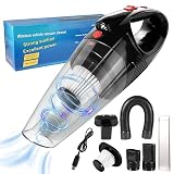 Miiepls Handstaubsauger, 8500 PA Kabellose Handstaubsauger Akku, 120W Saugleistung Handsauger mit LED Licht, Für Auto Zuhause Tierhaare Wohnmobil