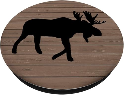 Miniatura 2 de Sassy Southern Charm & Grace silueta de alce en madera rústica en Negro para inalámbrico teléfono popsockets soporte para Smartphones y Tablets