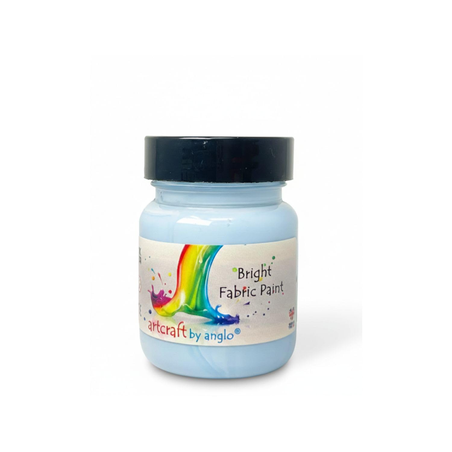 Permanent Pastel Blue Fabric Paint, Textile Paints in 60ml. Ideal for Painting on Clothes, T-shirts, Jeans, Bags & Canvas Shoes.