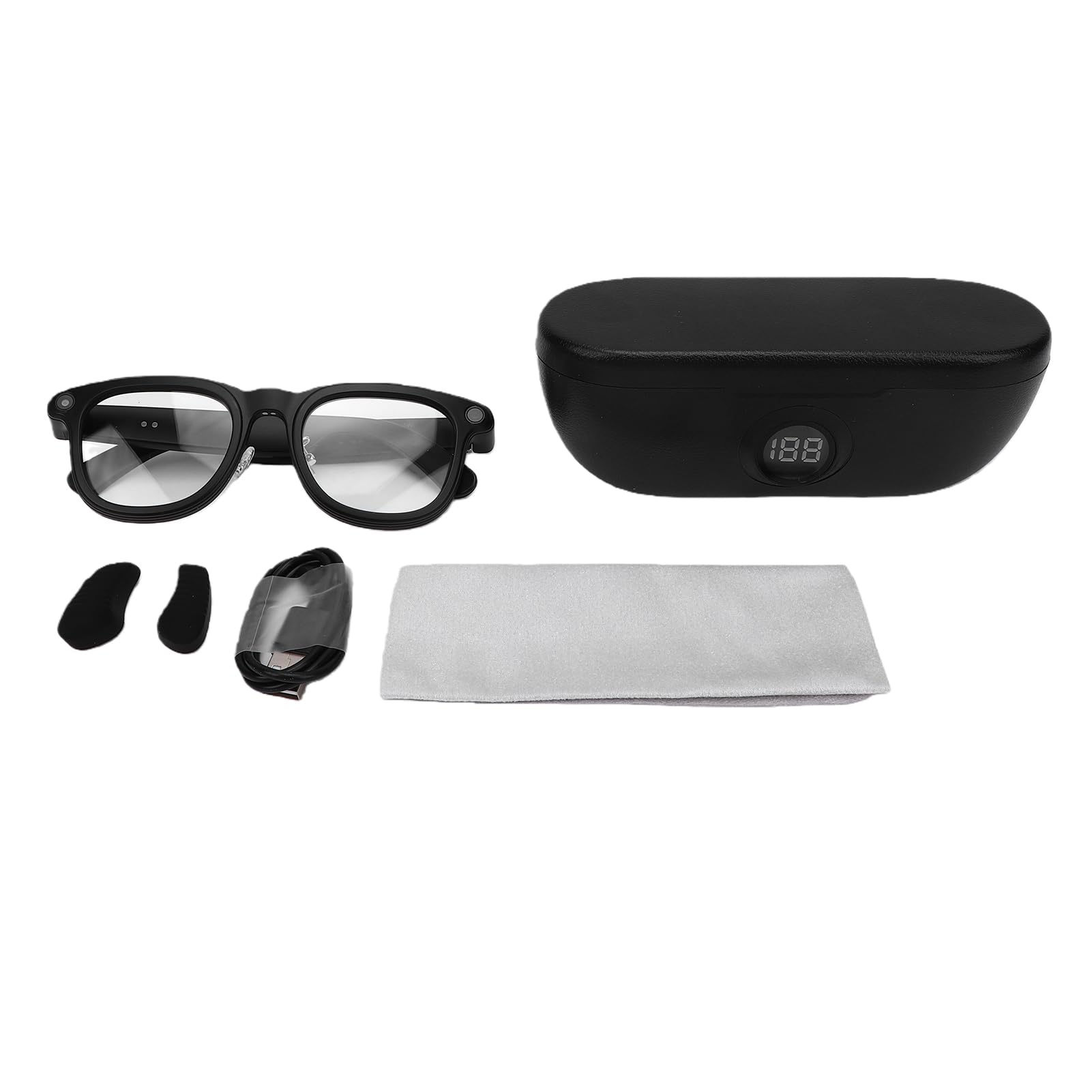 Fdit Lunettes Intelligentes 4K avec Caméra HD, pour Voyages et Quotidien