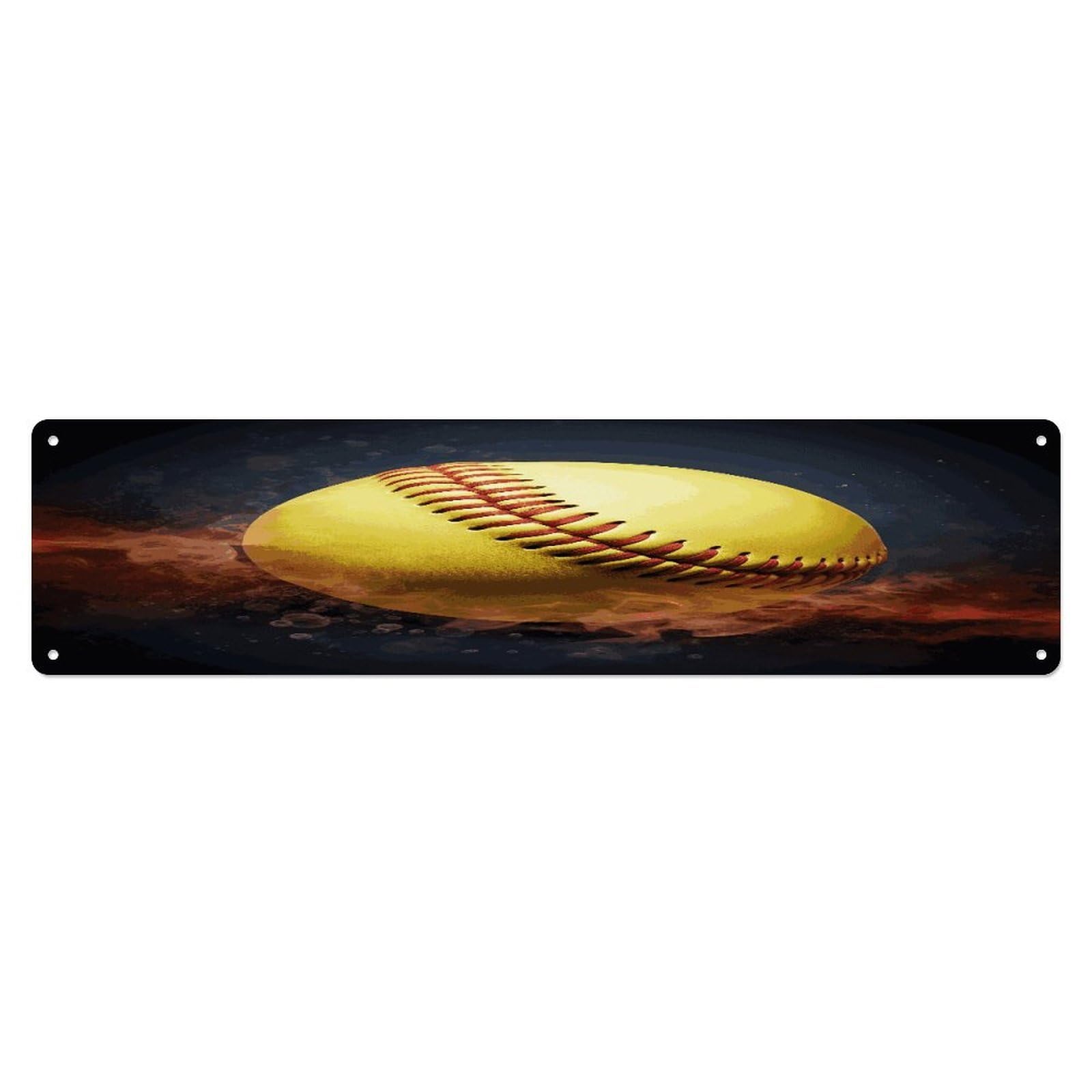Adfgyerh Style Softball Wall Decor Aluminum Waterproof. Plaque, Practical Gift,Sign 15.7X3.9 Inch Poster,For Home, Office, Business, Garage– Indoor/Outdoor