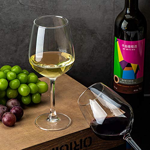 Foto von CREST Weißweingläser 8er Set, 360 ml, Weingeschenke, Kristallgläser, perfekt für Zuhause, Restaurants und Partys