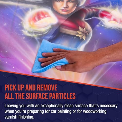Image of TCP Global - Pure Blue Superior Tack Cloths - Tack Rags (Box of 6) - Automotive Car Painters Professional Grade - Removes Dust, Sanding Particles, Cleans Surfaces - Wax and Silicone Free, Anti-Static