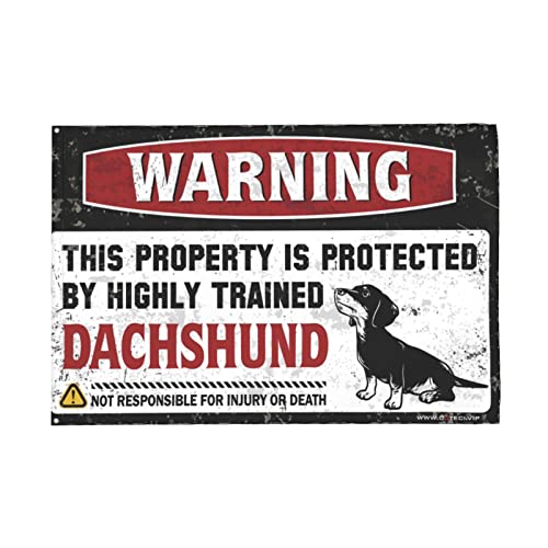 Drapeau teckel de protection humoristique, décoration d'automne 152x244