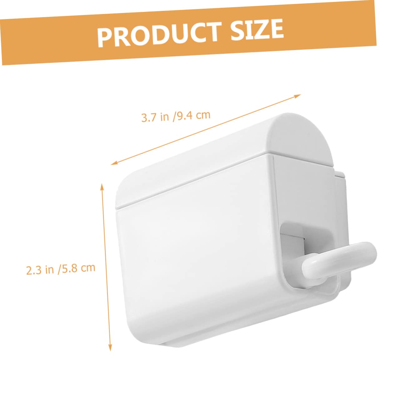 WOONEKY Toothpaste Dispenser Wall Mount Black 1 Set Removable Holder Sturdy Rack Portable for Kitchen Bathroom Boys and Girls