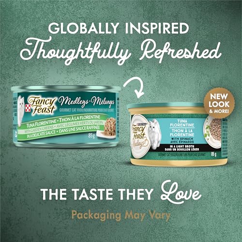 Fancy Feast Medleys Wet Cat Food, Tuna Florentine - 85 g Can (24 Pack) image 5