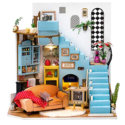 Robotime Dollhouse Miniature Diy House Kit With Furniture Miniature Craft Kits For Adults Model Building Set Birthday Gift #TOP15