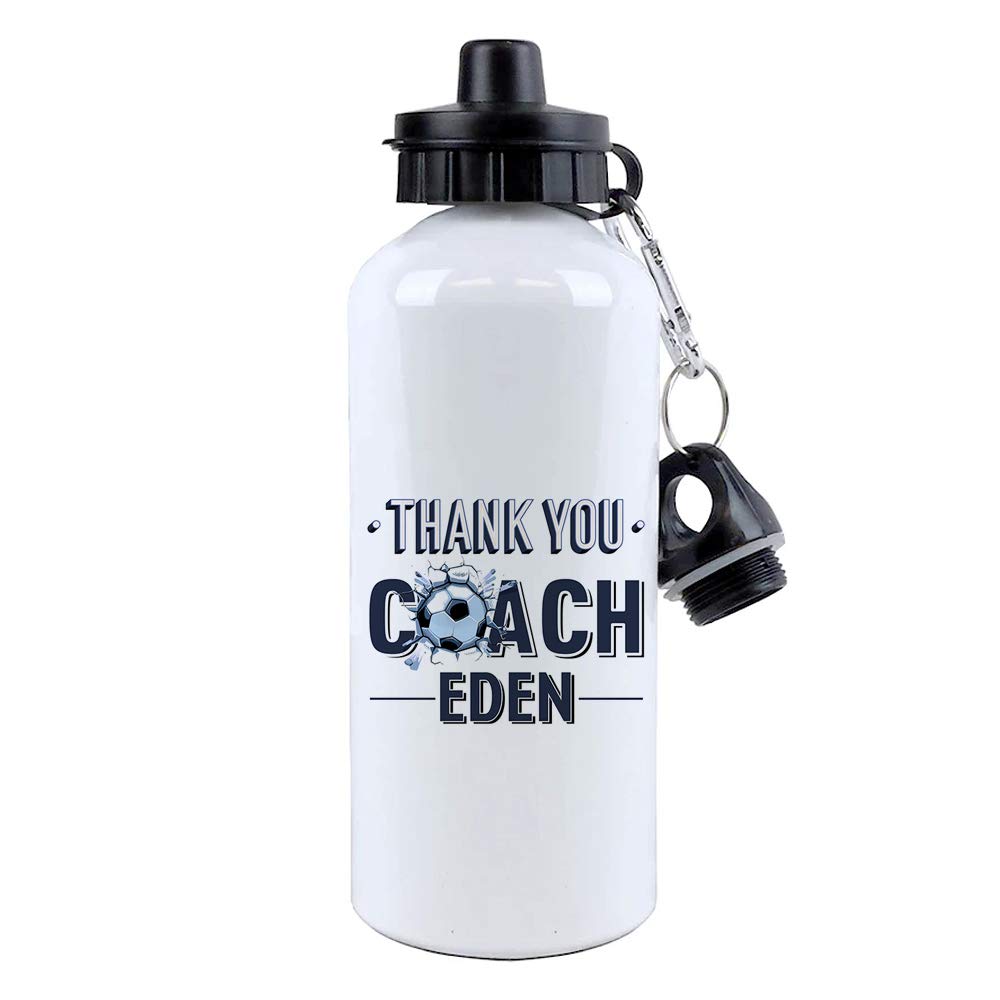 Personalised Football Lover Thank You Coach ANY NAME Outdoor Game Lover Enthusiast humorous Present gift idea 500 Ml Water Bottle.
