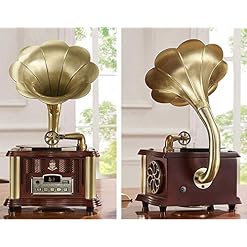 TYX-SS Haut-Parleur Bluetooth rétro, Haut-parleurs en Forme de Gramophone Platine Vinyle Vintage avec Haut-parleurs sans… - Les Beatles, Paul McCartney, John Lennon, RIngo Starr, George Harrison TYX-SS Haut-Parleur Bluetooth rétro, Haut-parleurs en Forme de Gramophone Platine Vinyle Vintage avec Haut-parleurs sans… – Image 7