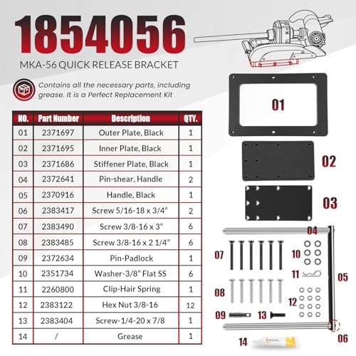 1854056 MKA-56 Quick Release Bracket, Fit for Minn Kota Riptide Instinct, Ulterra, Riptide Terrova, Terrova Quest Trolling Motor, Electric-Steer Trolling Motor Composite Release Bracket, Black by usvehj - Image 5