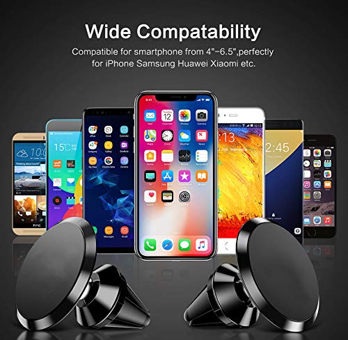 Ligou Magnetic Car Mount, Radar Shape Design,Aluminum Alloy 360° Rotation Air Vent Cell Phone Holder Car Cradle Mount Compatible For Cell Phones And Mini Tablets (Gold) #TOP5