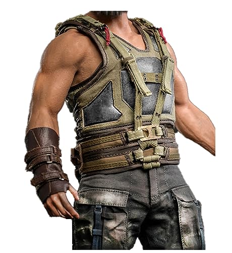 Viral Jackets Mens Bane Dark Night Rises Tom Hardy Military Costume Vest Sleeveless Halloween Costume Men