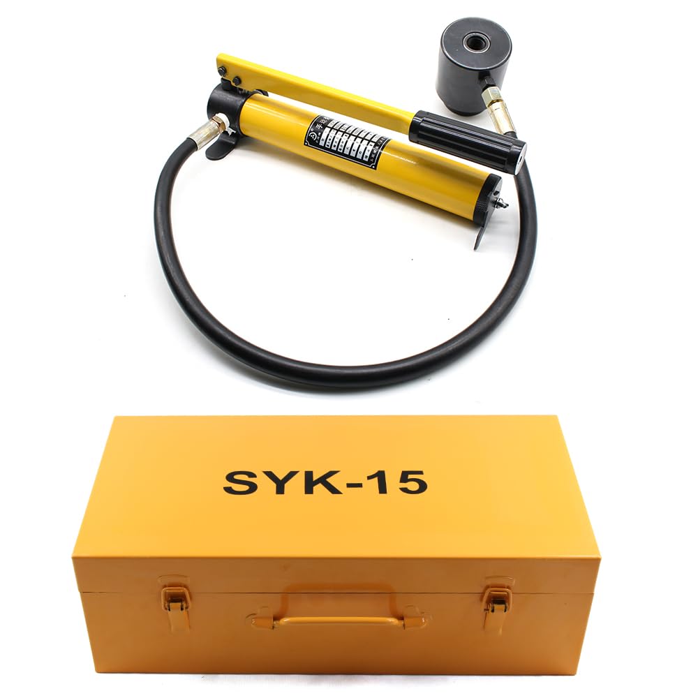 Perforatrice hydraulique pour tôle hydraulique - Kit de perforation hydraulique - Presse d'atelier - Pompe hydraulique - Presse hydraulique - Presse hydraulique - En métal - Industriel