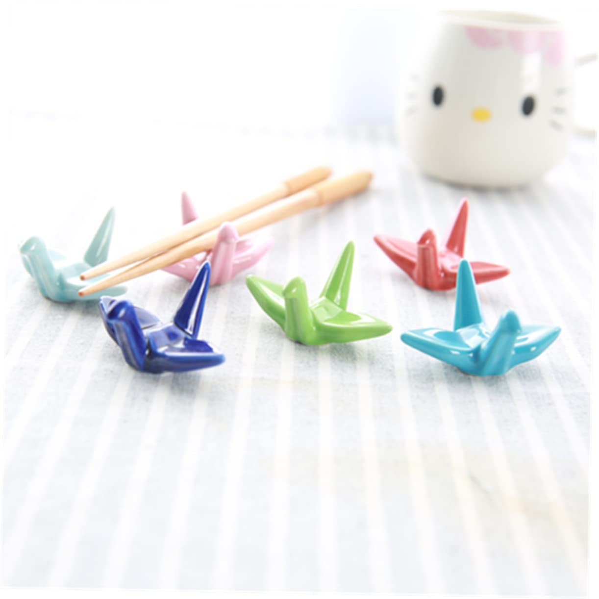 Repose-Baguettes décoratif, Support pour Baguettes, 4 pièces, Sculpture de cuillère Japonaise, Support pour ustensiles de Cuisine et de Table, Couverts en céramique