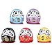 PRETYZOOM Lot de 5 mini poupées en porcelaine Motif Daruma japonais Ochoko Daruma en céramique Daruma Fortune Dolls