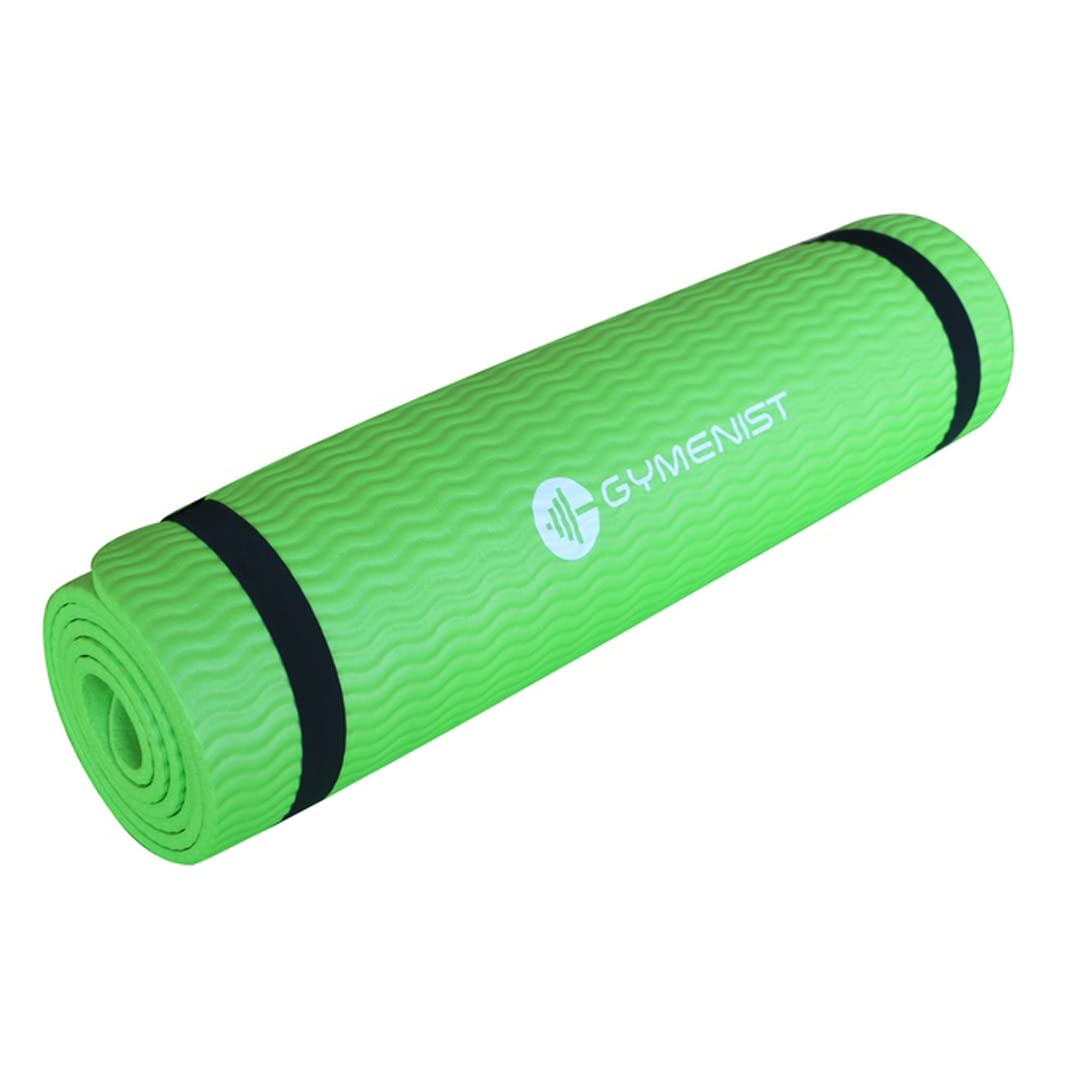 GYMENIST Thick Exercise Yoga Floor Mat Nbr 24 X 71 Inches Great for Camping Cardio Workout Pilates Gymnastics