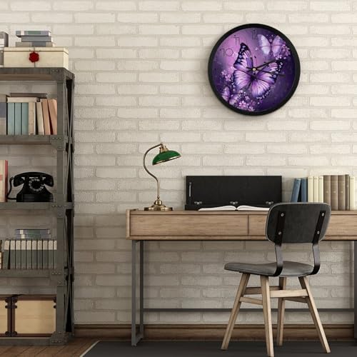 Horloge murale numérique décorative ronde 25 cm à affichage analogique