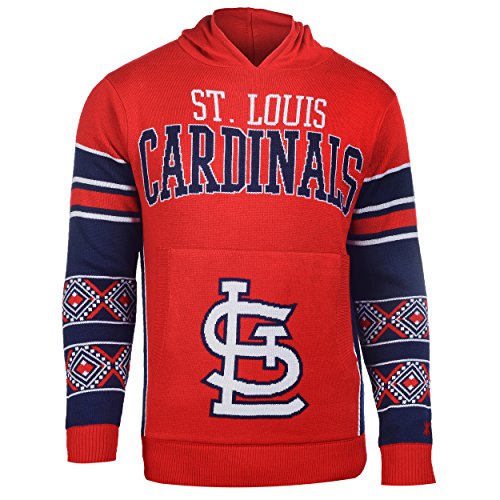 FOCO St. Louis Cardinals Big Logo Hooded Sweater Double Extra Large
