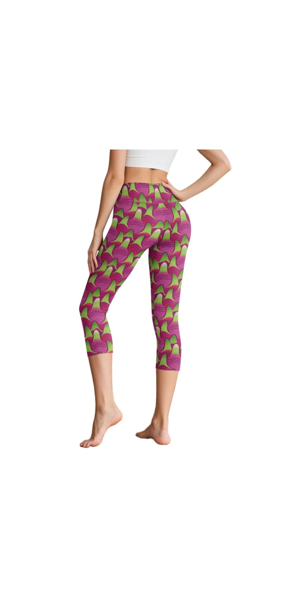 Amzbeauty Legging capri taille haute pour femme 3/4, legging de gym, pantalon de contrôle du ventre pour entraînement et yoga