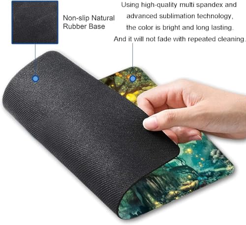 Image of Premium-Textured Mouse Pad, Non-Slip Rubber Base Mousepad for Laptop, Computer & PC, 9.5x7.9 in - Enhanced Precision, Ergonomic Comfort, Ideal for Gaming & Office (Tree of Life)
