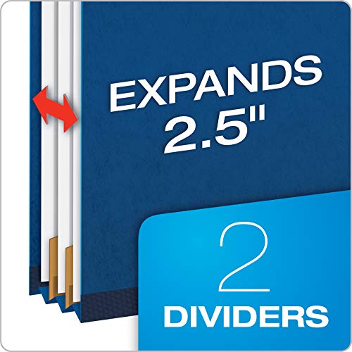 Pendaflex-Recycled-Classification-File-Folders-2-Dividers-2-Embedded-Fasteners-25-Tab-Cut-Legal-Size-Dark-Blue-Box-of-10-29035P