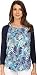 NYDJ Women's 3/4 Sleeve Knit Combo T-Shirt