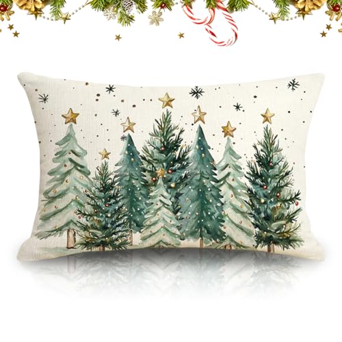 ZJILIXIA Kissenbezüge Weihnachten 30x50cm,Weihnachtskissenbezug...