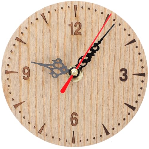 Amosfun Reloj De Pared Vintage Mecanismo Silencioso Estilo Rústico para Decoración De Hogar Oficina y Cocina Sin Batería