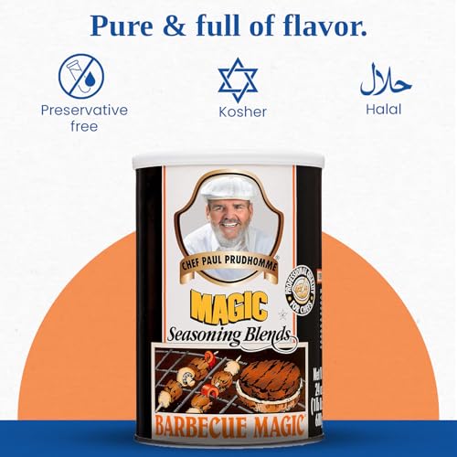 Image of Chef Paul Barbecue Magic Seasoning Blends | All Purpose Seasoning for Grilling & Smoking | Smoky, Slightly Peppery BBQ Rub | Dry Rub for Chicken, Ribs & Burgers | BBQ Seasoning | 24 oz (Pack of 1)