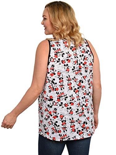 Disney Women's Plus Size Tank Top, Mickey & Minnie Mouse, Officially Licensed, Cute Summer Graphic Tank, Travel Top for Women2