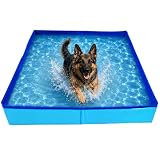 HIKLINK Hundepool Faltbar 50 × 50 × 10 cm Quadratisch für Hunde und Katzen