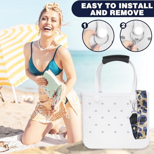 Image of Strap Wrap for Bogg Bag, Accessory for Bagg Bag, With Adjustable Shoulder Leopard Print Crossbody Strap