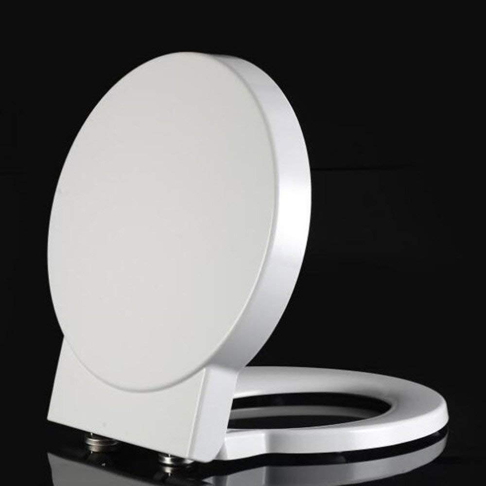 Toilettendeckel mit antibakterieller Harnstoff-Formaldehyd-Harz-Dämpfungsabdeckung für runde Toilette, Weiß-41,1-45,7 * 40 cm Lieblingsgeschenk